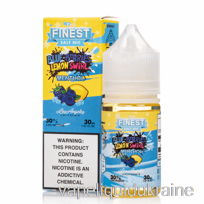 Vape Liquid Ukraine Blue-Berries Lemon Swirl MENTHOL - The Finest Candy Edition Salt Nic - 30mL 30mg